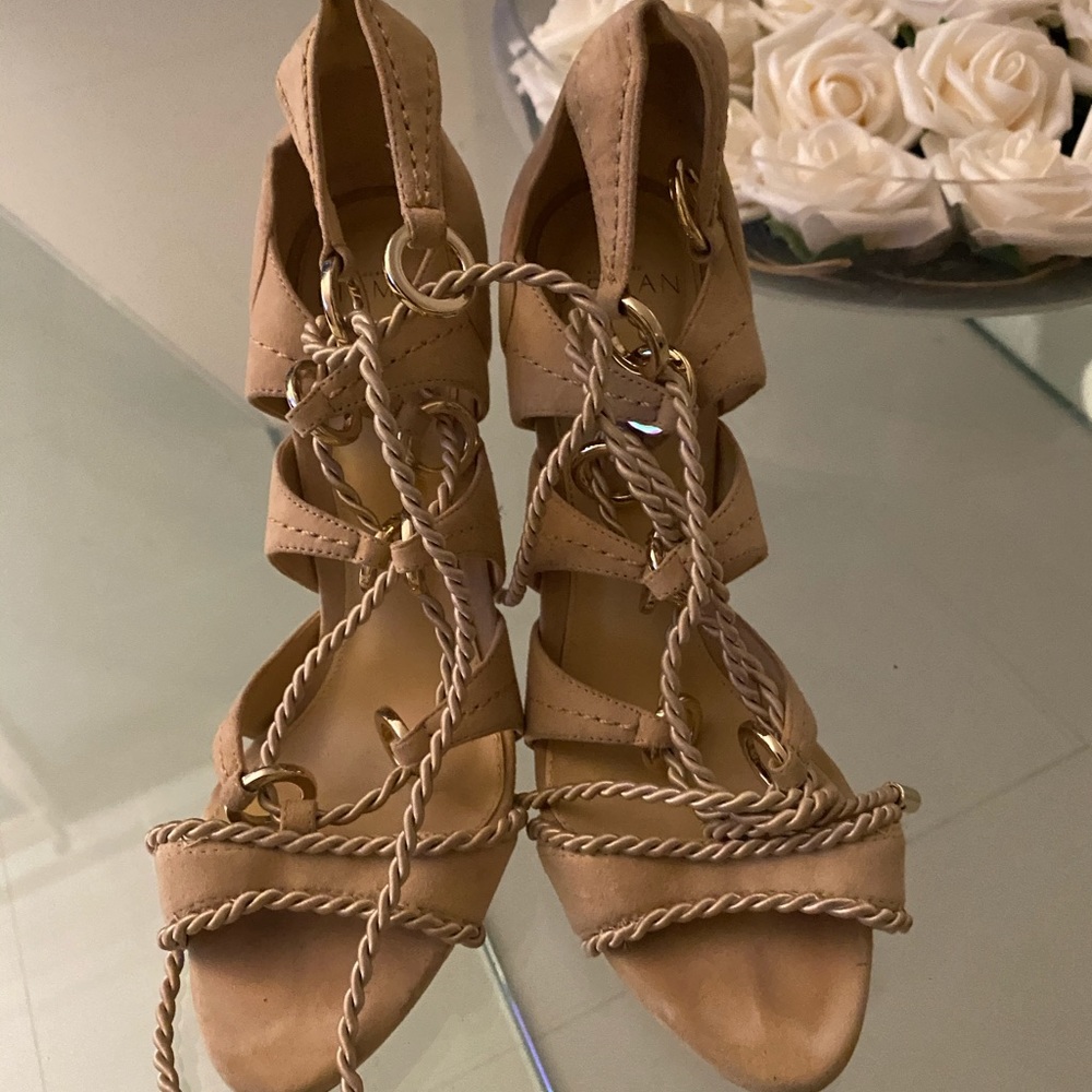 Alexandre Birman beige rope heels